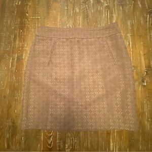 Loft Womens Skirt Pencil A Line Mini Lined Tan Size 2
